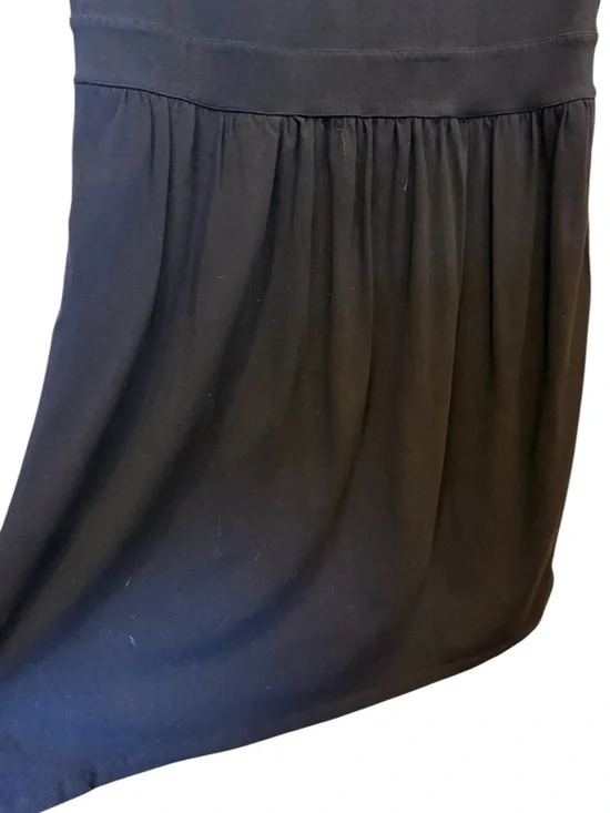 Lands' End Black Minimalist Midi Dress with Short Sleeves sz M - Picture 6 of 12